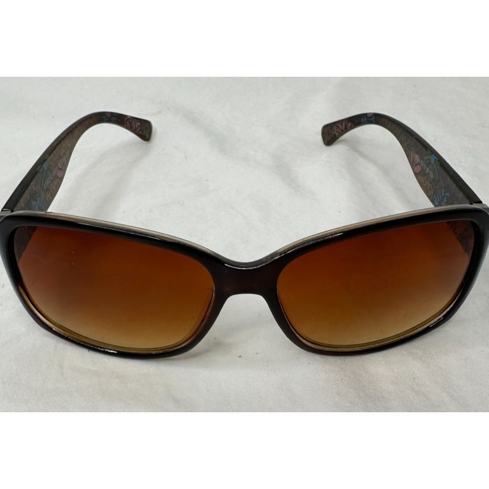 Coach Sunglasses Peony W604 Floral Brown Gradient C Logo 60 18 135 - Picture 3 of 14